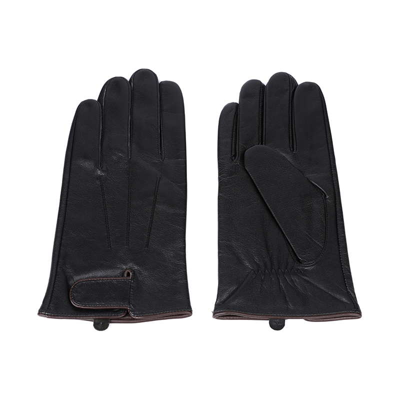 Sheep or goat black or colorful color mens leather gloves AW2022-M32