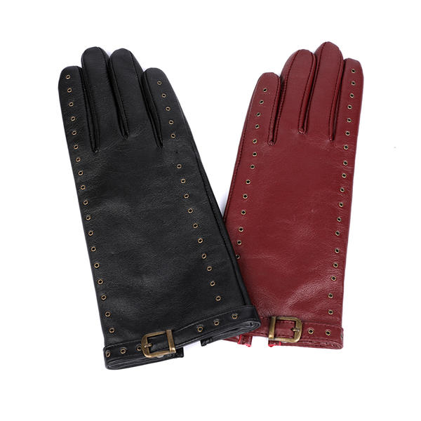 Fashion sheep or goat women leather gloves AW2022-47