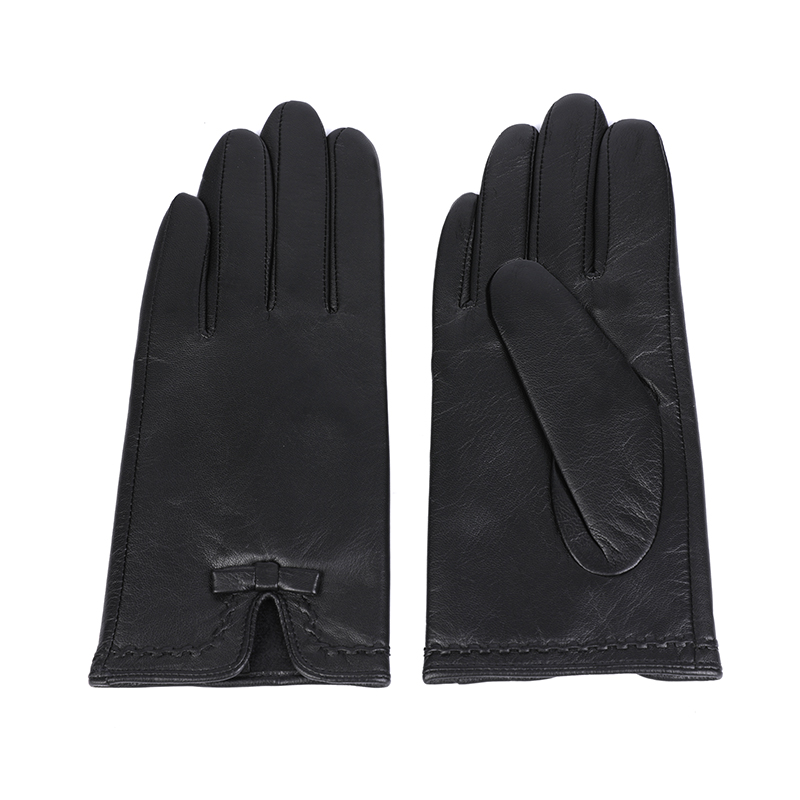 Black or colorful color women leather gloves AW2022-44