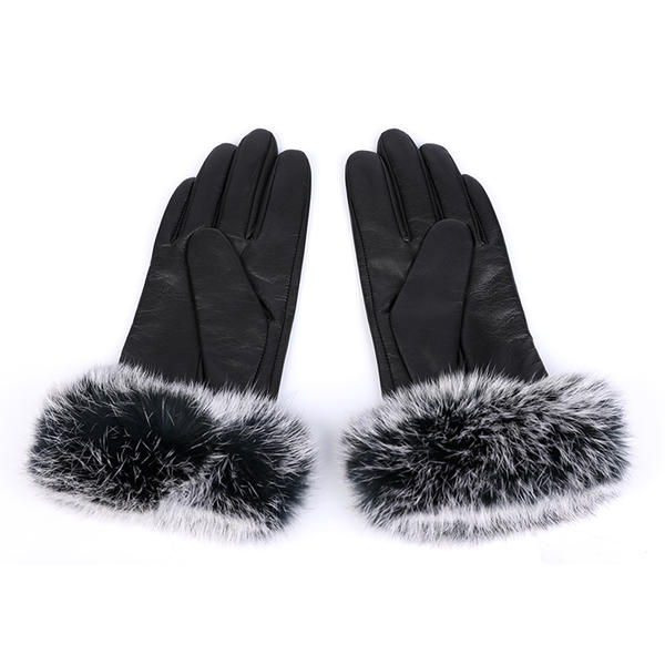 Black or colorful color women leather gloves AW2022-41