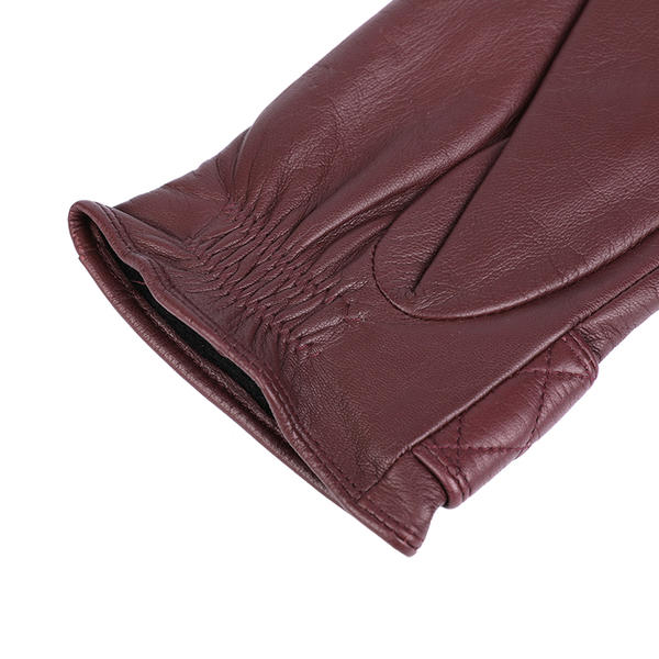 Women leather gloves sustainable material AW2022-35
