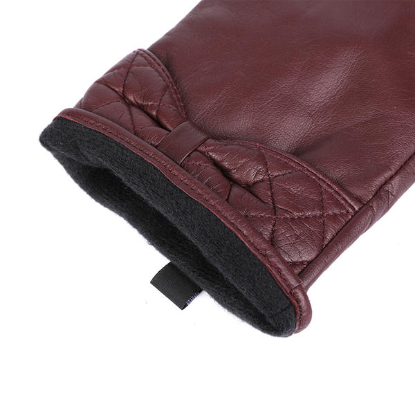 Women leather gloves sustainable material AW2022-35