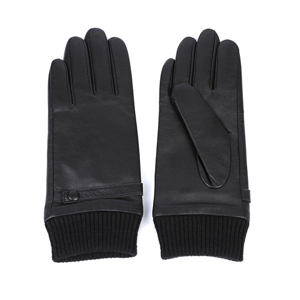 Black or colorful color women leather gloves AW2022-29