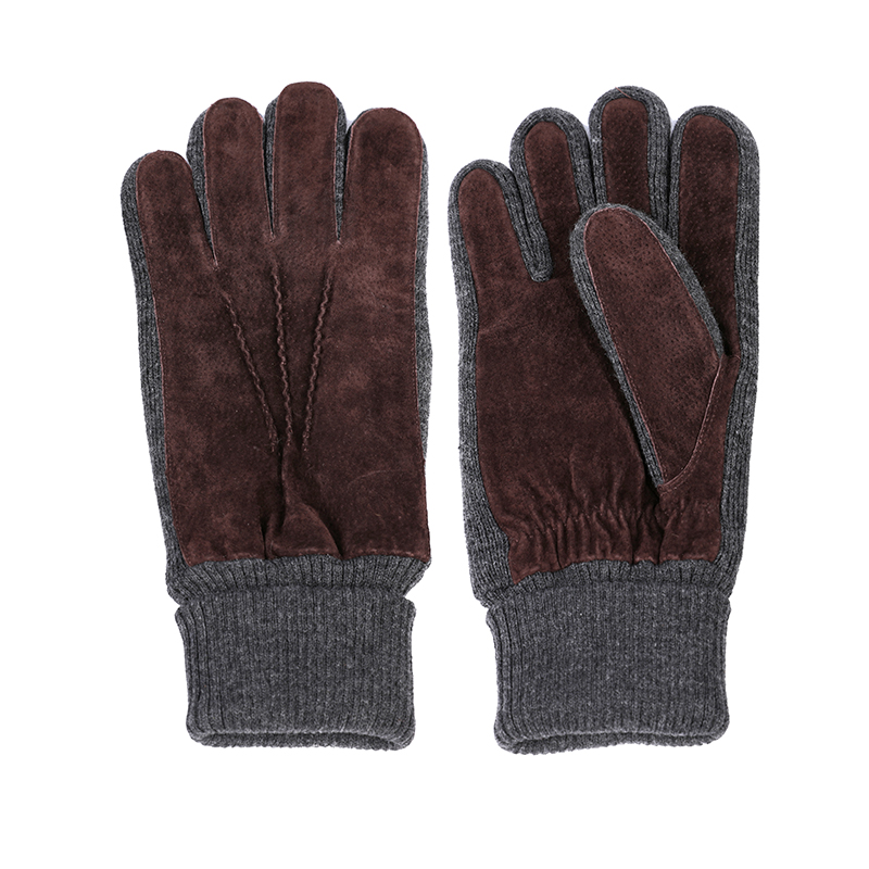 Pig leather mens leather gloves brown or colorful color AW2022-M44