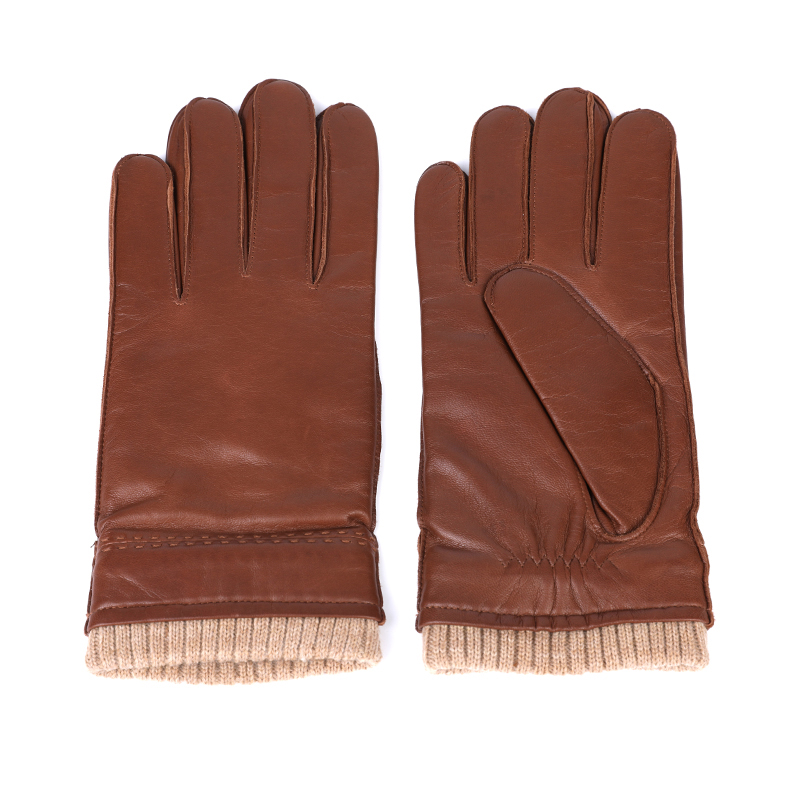Sustainable material mens leather gloves sheep or goat AW2022-M6