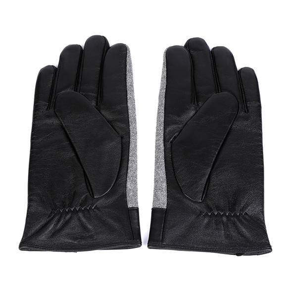 Sheep or goat+wool/nylon mens leather gloves AW2022-M3