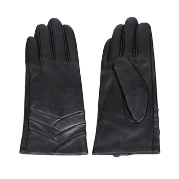 Sustainable material women leather gloves fashion & warm AW2022-30