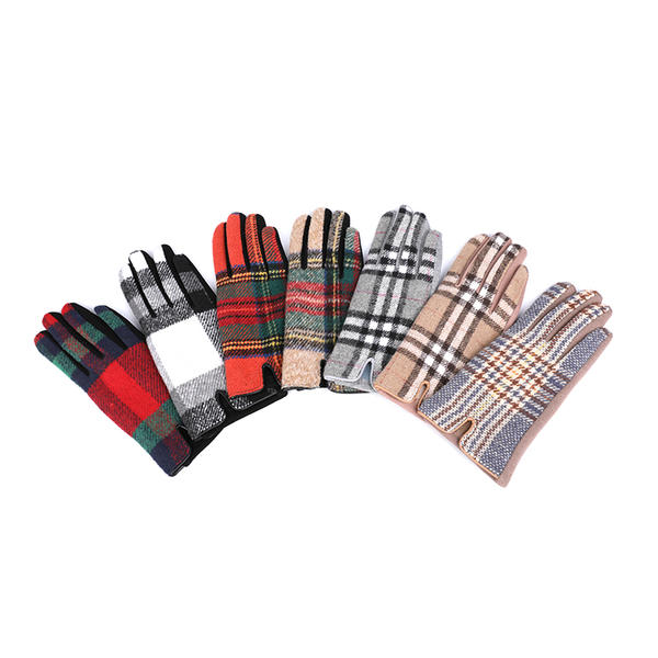 Polyester+wool/nylon cut&sewn women's knit gloves AW2022-57