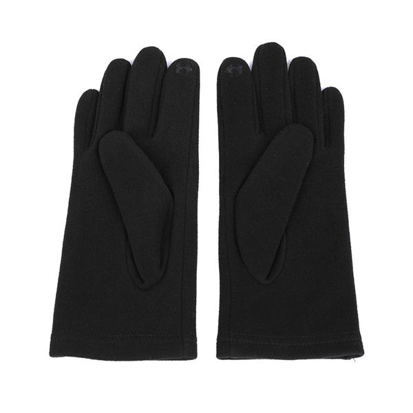 Polyester cut&sewn women's knit gloves black or colorful color AW2022-68