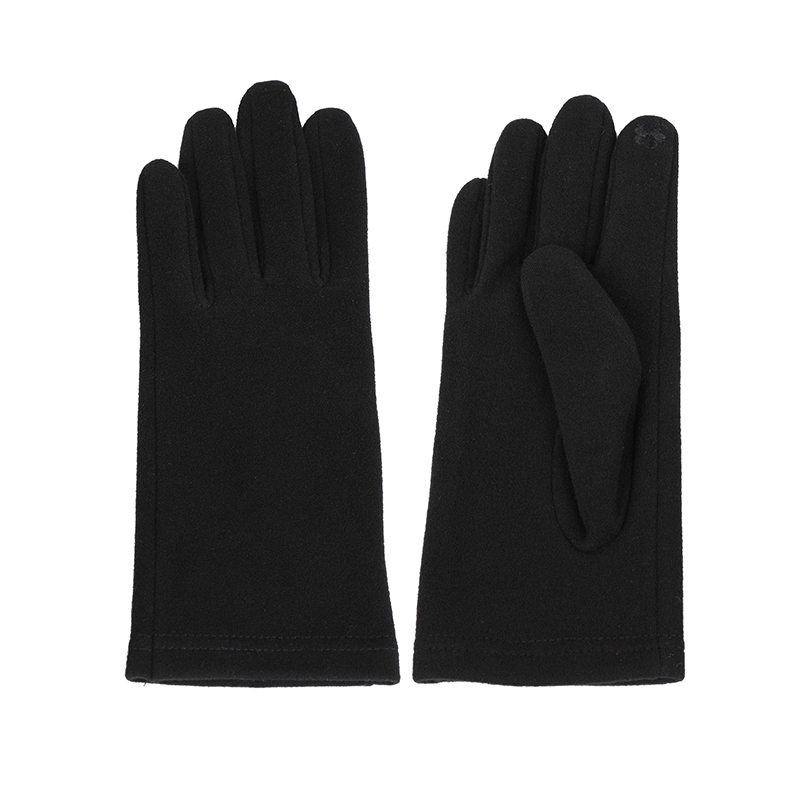 Polyester cut&sewn women's knit gloves black or colorful color AW2022-68