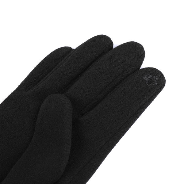 Polyester cut&sewn women's knit gloves black or colorful color AW2022-68