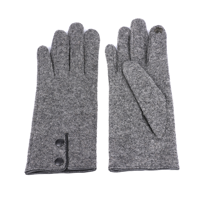 Wool/nylon cut&sewn women's women's knit gloves black or colorful color AW2022-66