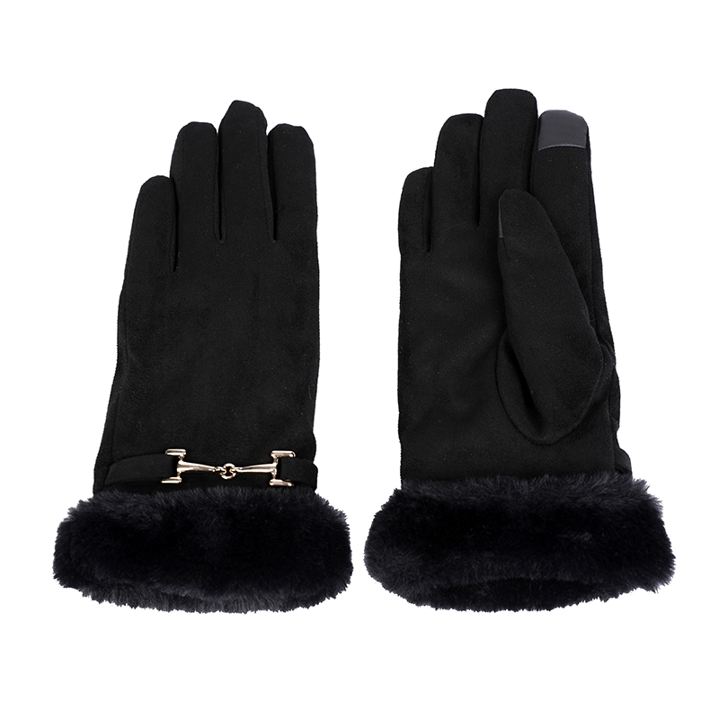 Sustainable material cut&sewn women's knit gloves fashion AW2022-65