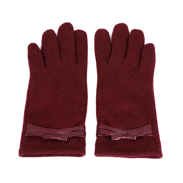 Cut&sewn women's knit gloves wool/nylon AW2022-56
