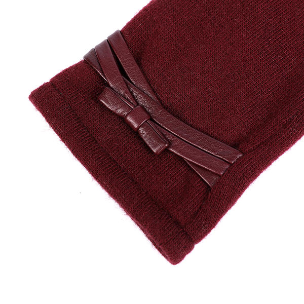 Cut&sewn women's knit gloves wool/nylon AW2022-56